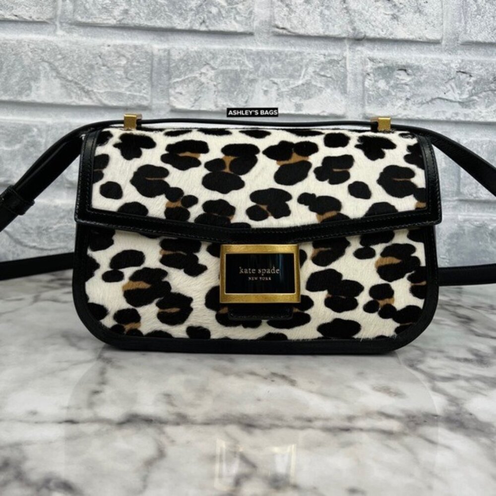 Kate Spade Katy Leopard Haircalf Medium Convertible Shoulder Bag & Crossbody